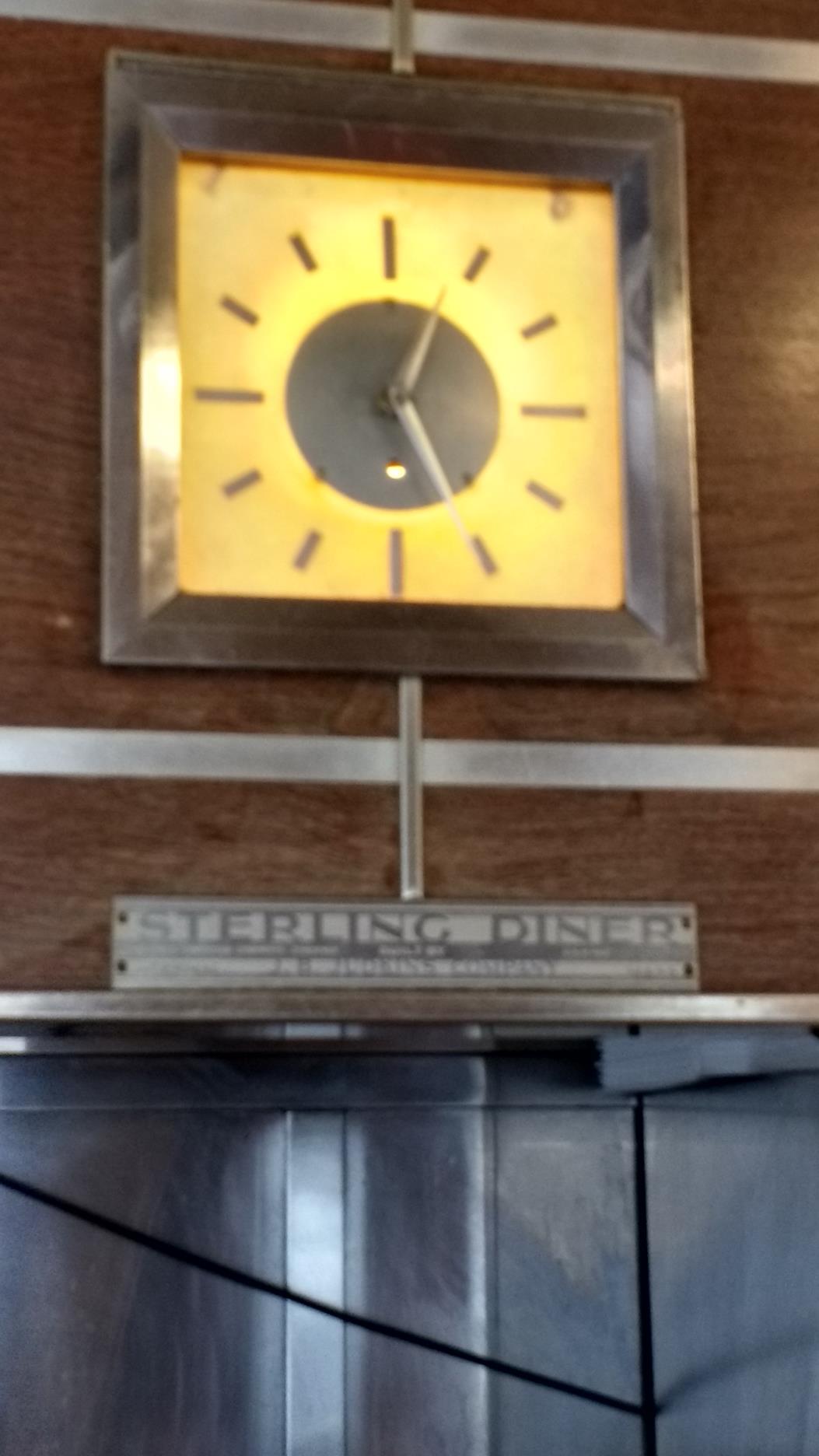 Original clock and diner tag.