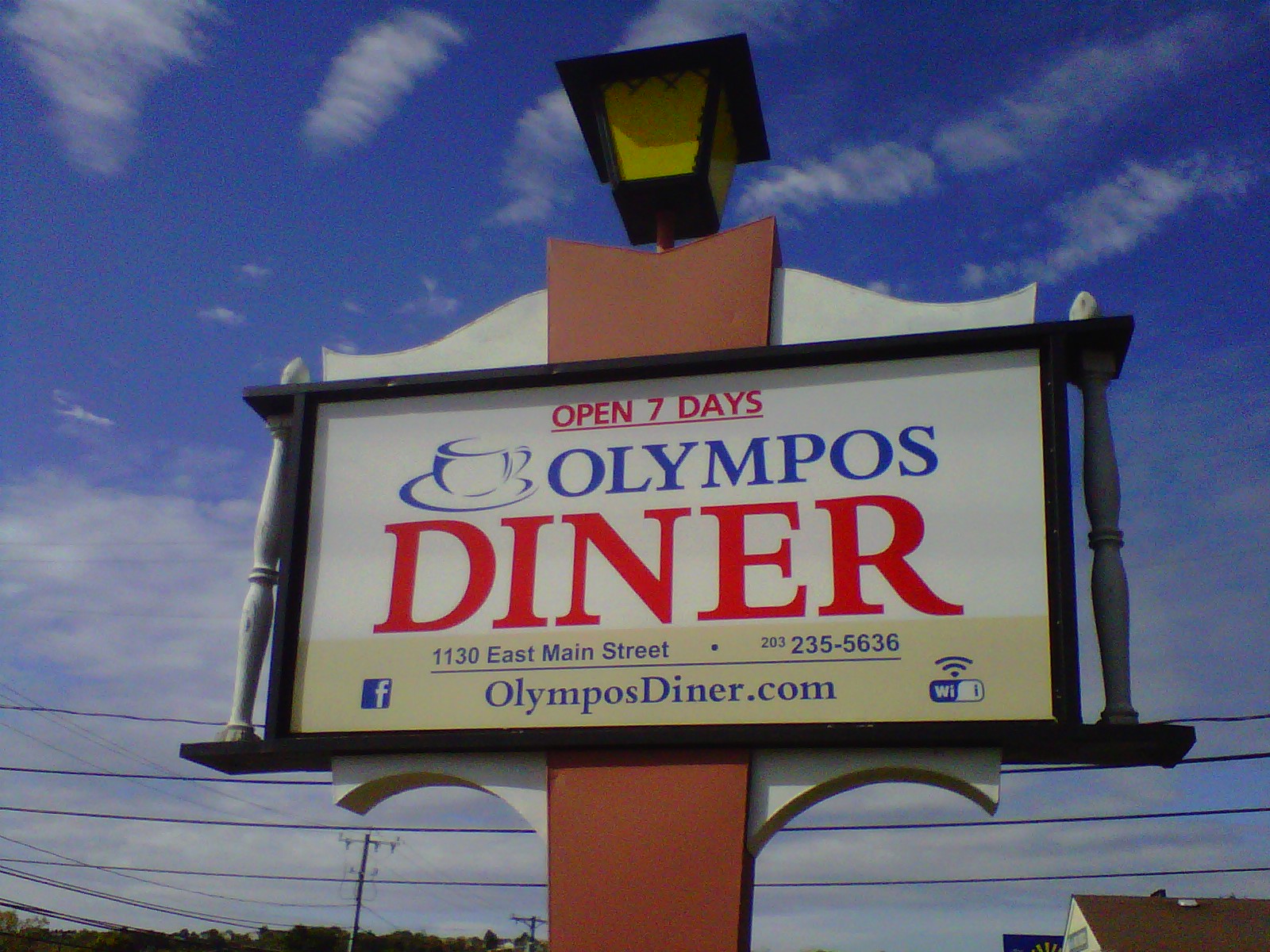Olympos Diner - Roadsign
