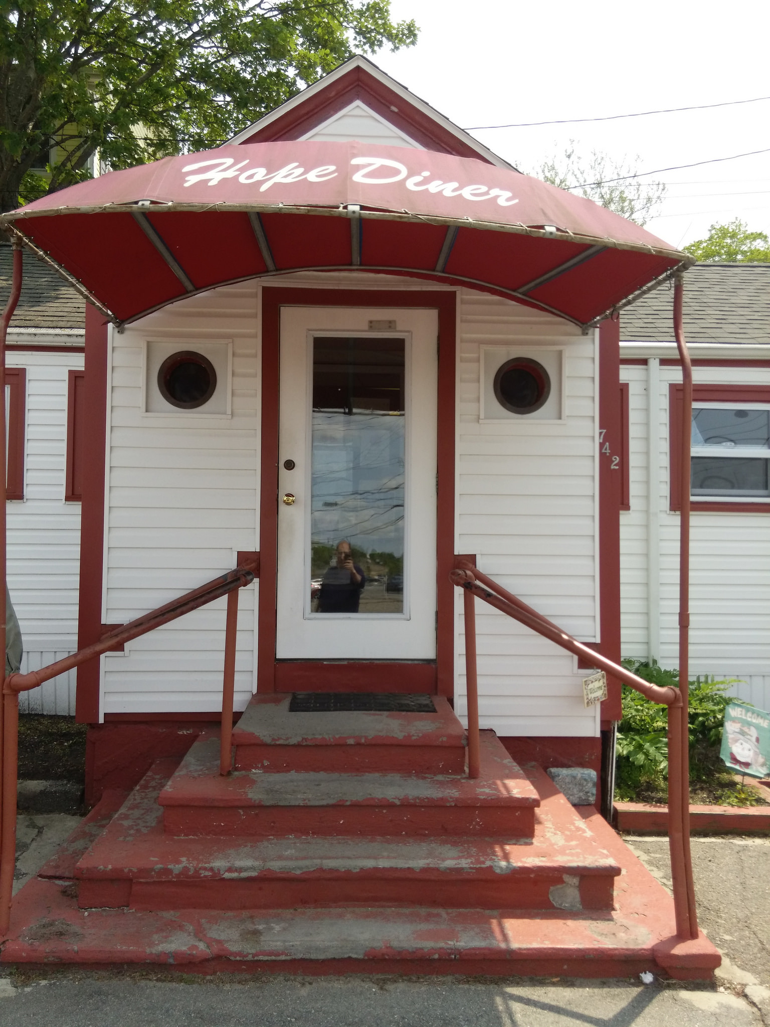 Closeup of front door.