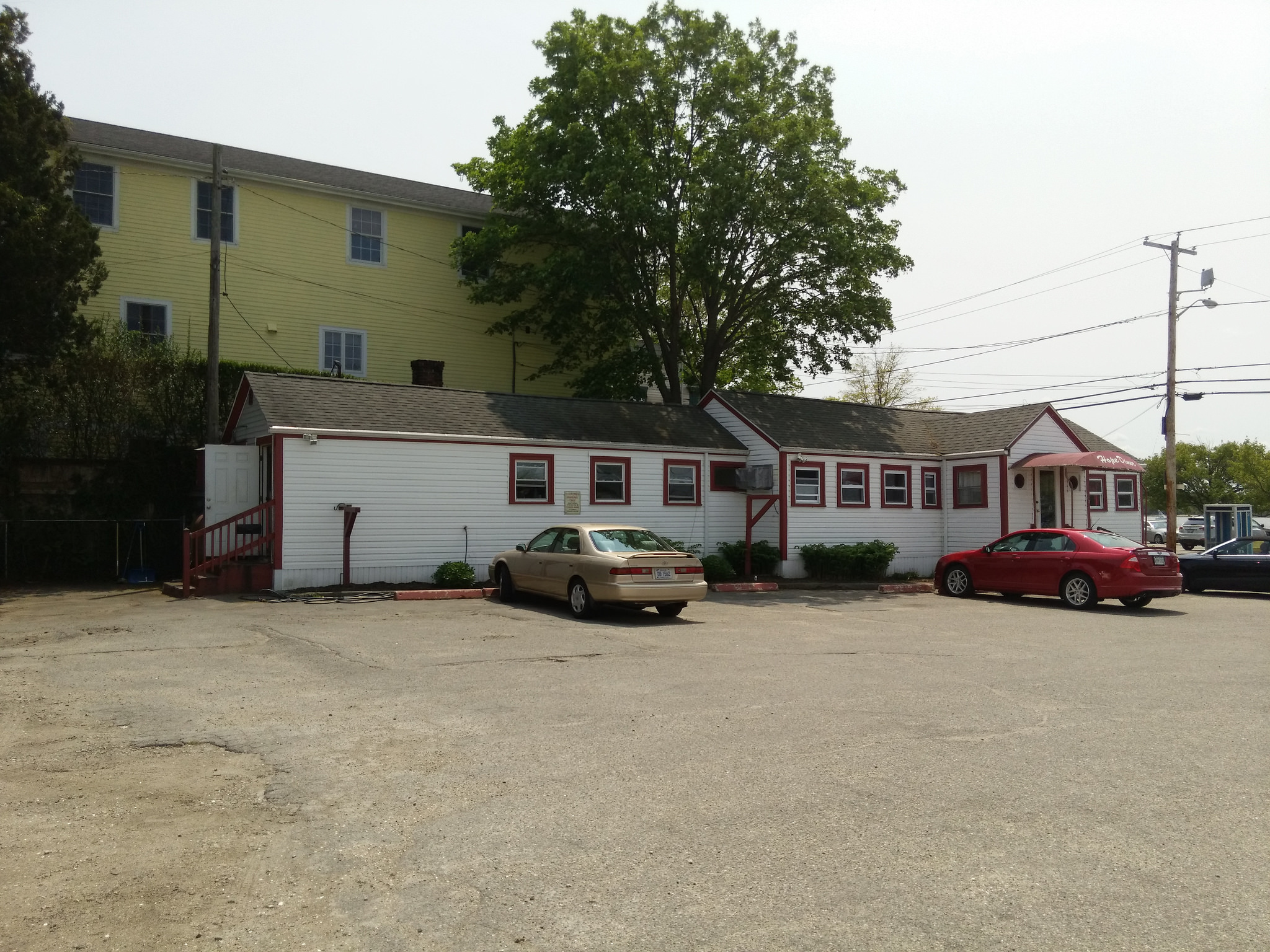 Full length of building