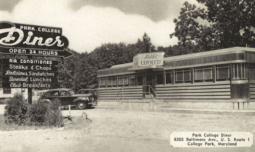 Park College Diner - Postcard: "earliest days"