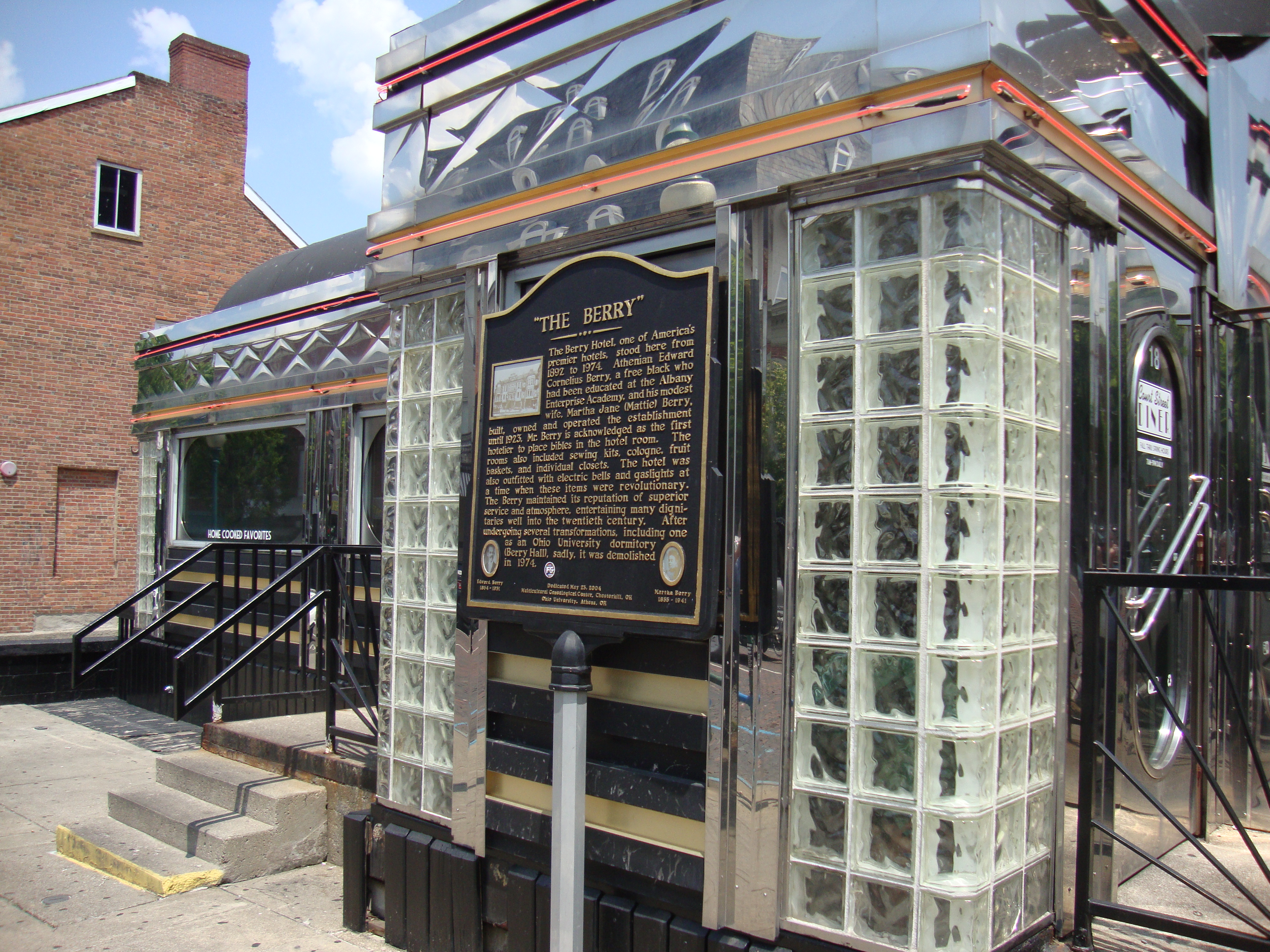 Court Street Diner - Detail: Berry Hotel Plaque