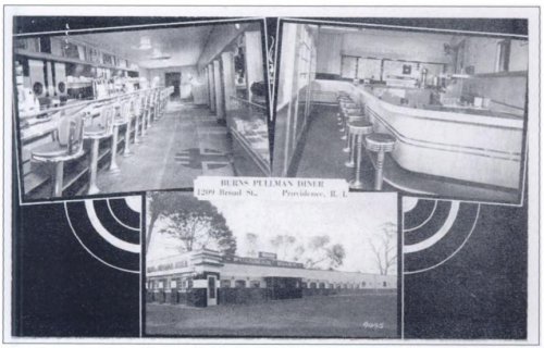 Burns Pullman Diner - Postcard