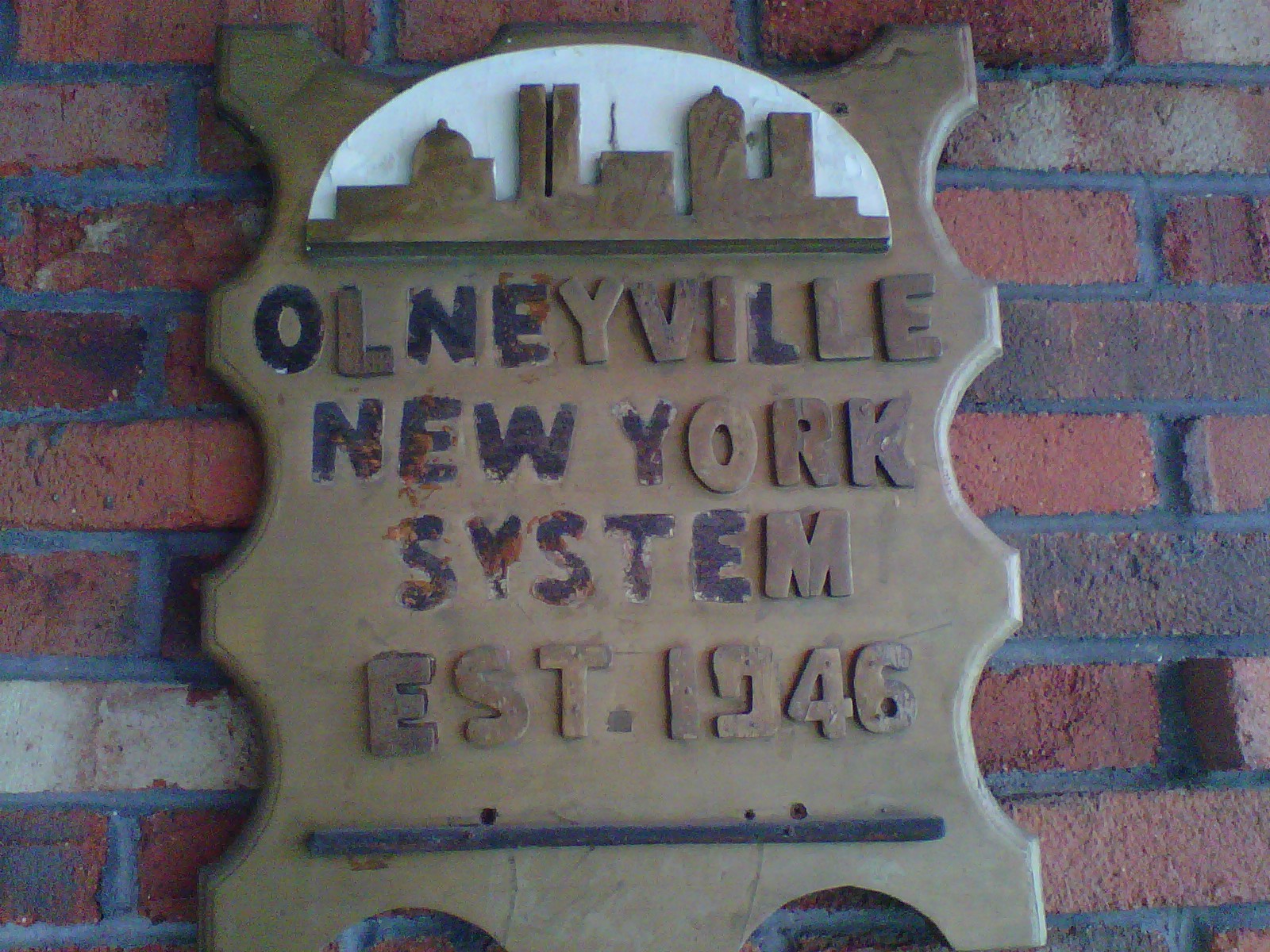 Olneyville NYS - Plaque