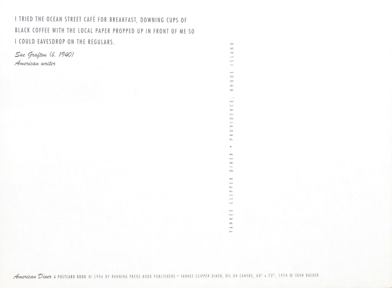 Yankee Clipper Diner - Postcard (back)