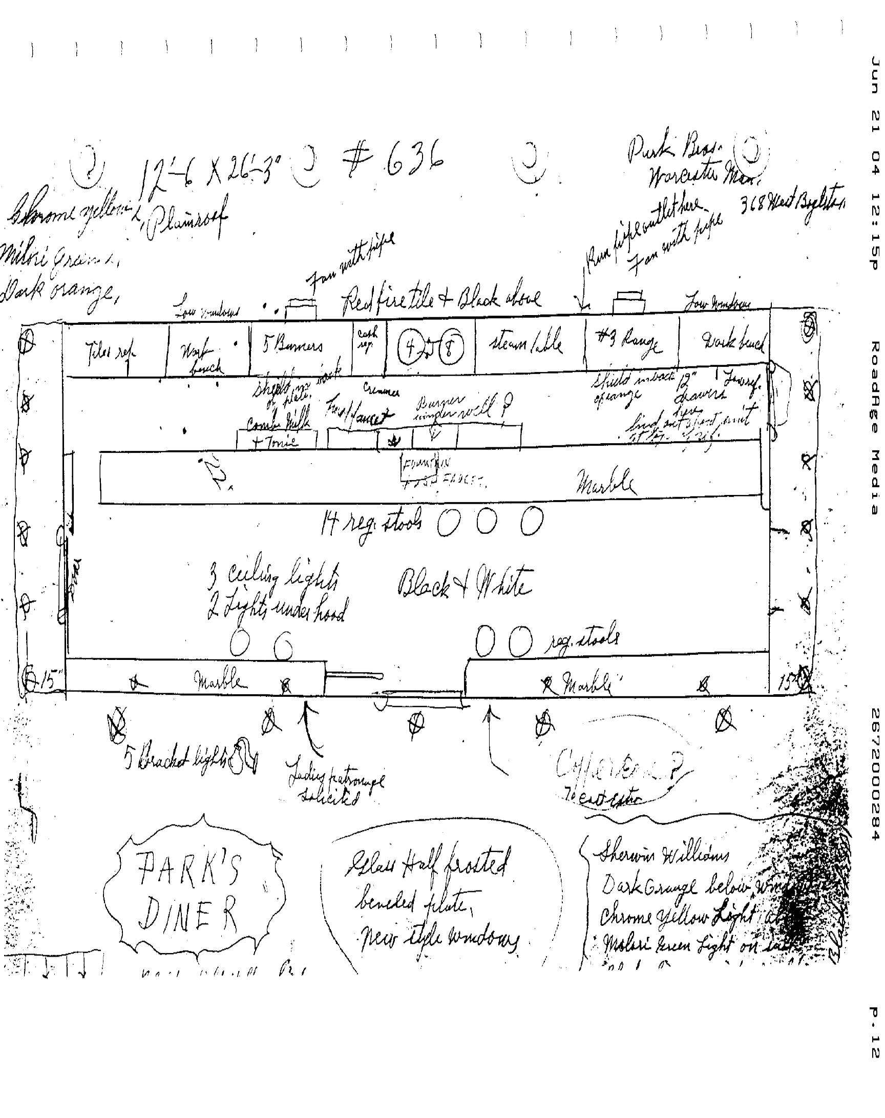 Park's Diner - WLC #636 Plan