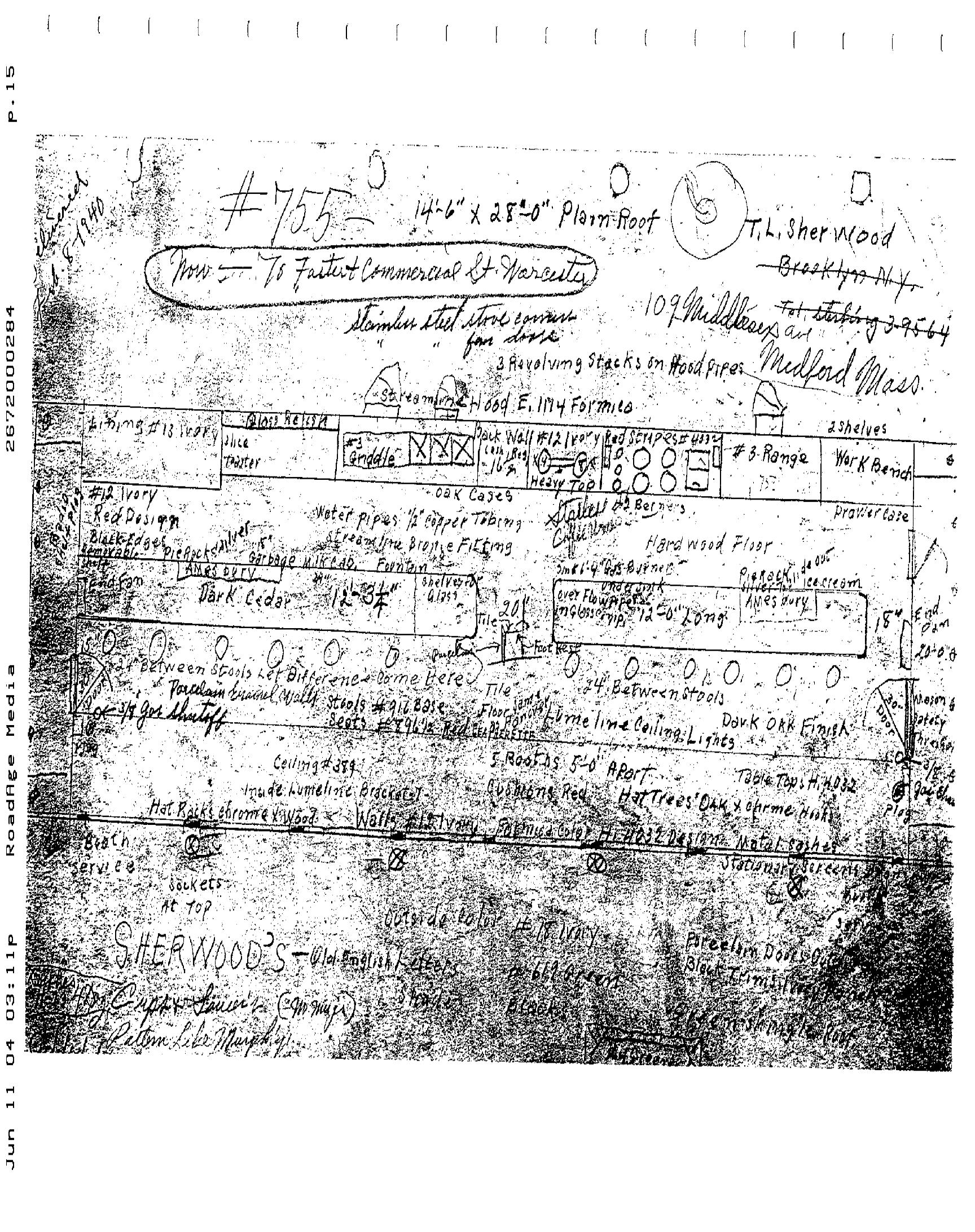 Sherwood's Diner - WLC #755 Plan