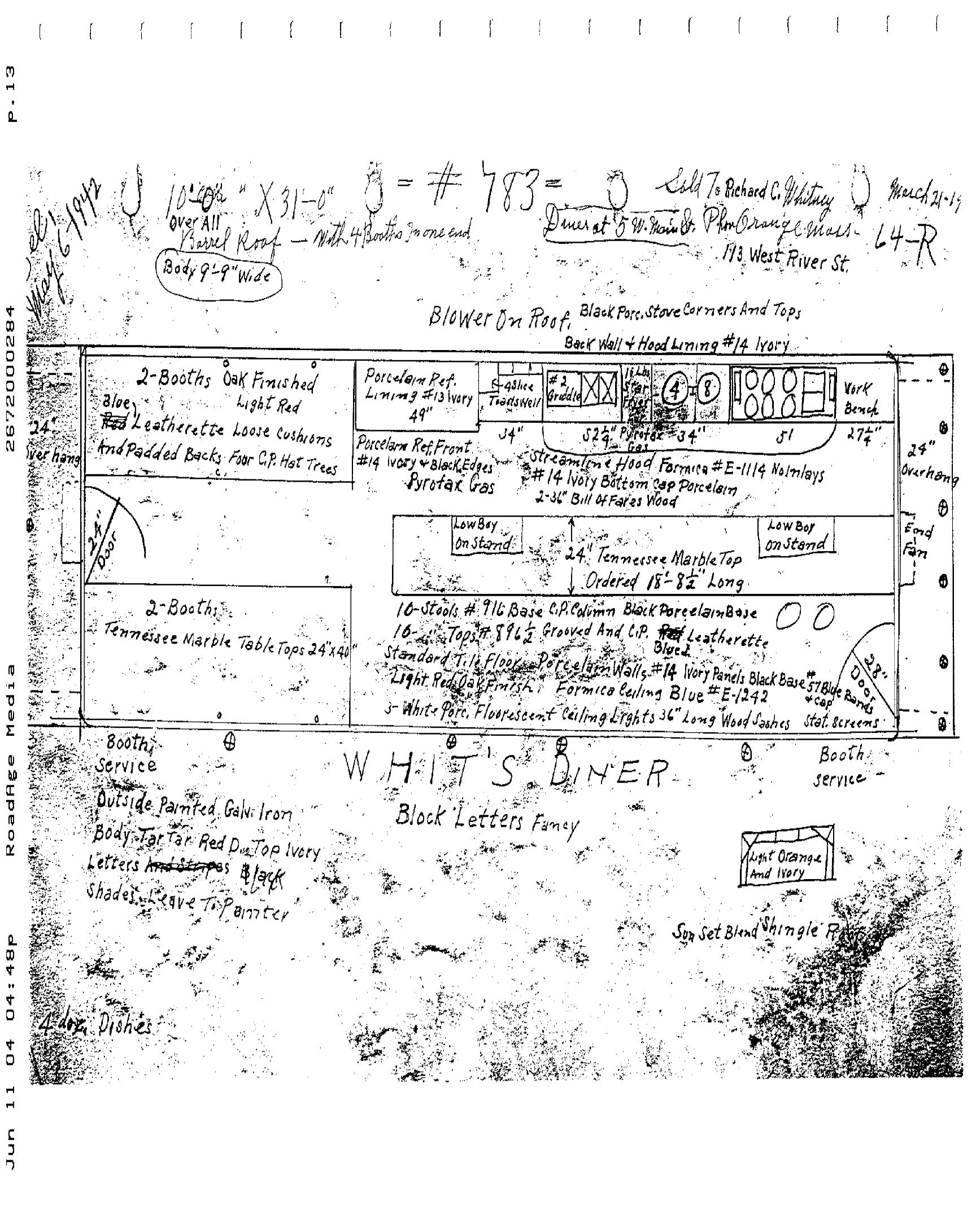 Whit's Diner - WLC #783 Plan

Credit: Len Arzoomanian - [The Magic World of Comet](http://www.61thriftpower.com "The Magic World of Comet")